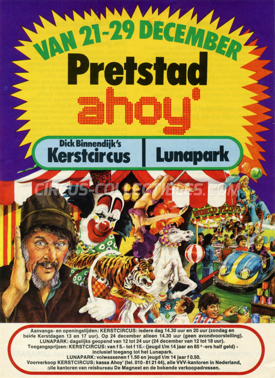 Kerstcircus Circus Ticket/Flyer - Netherlands 1974
