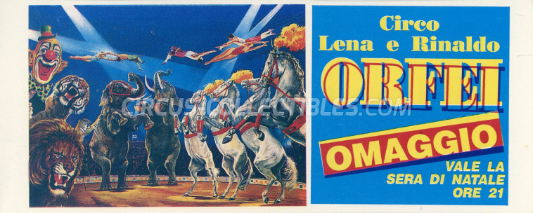 Lena e Rinaldo Orfei Circus Ticket/Flyer - Italy 0