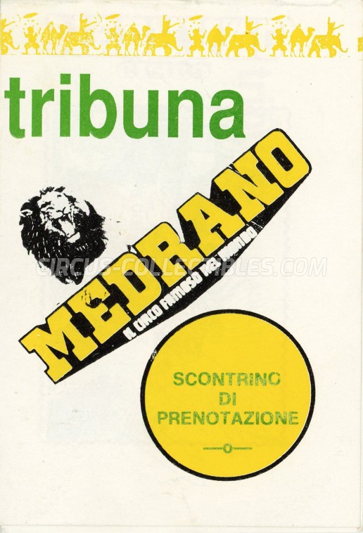 Medrano (Casartelli) Circus Ticket/Flyer -  1984