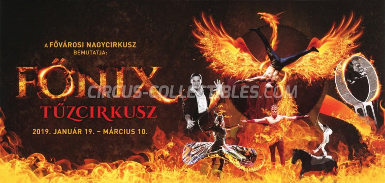 Fovarosi Nagycirkusz Circus Ticket/Flyer - Hungary 2019
