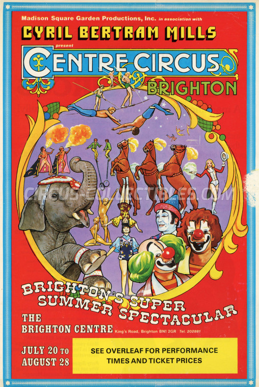 Centre Circus Circus Ticket/Flyer - England 1978
