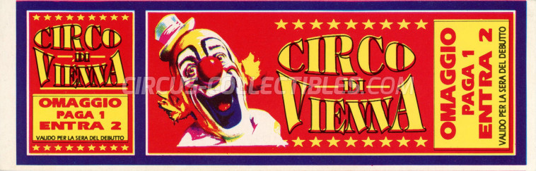 Circo di Vienna Circus Ticket/Flyer - Italy 