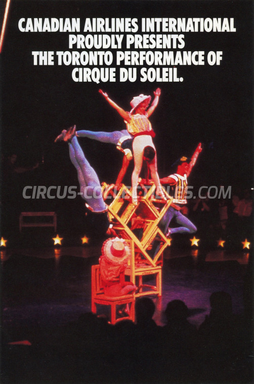 Cirque du Soleil Circus Ticket/Flyer - Canada 1988