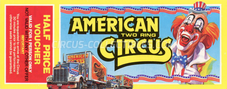 Hoffman's American Circus Circus Ticket/Flyer - Ireland 1990