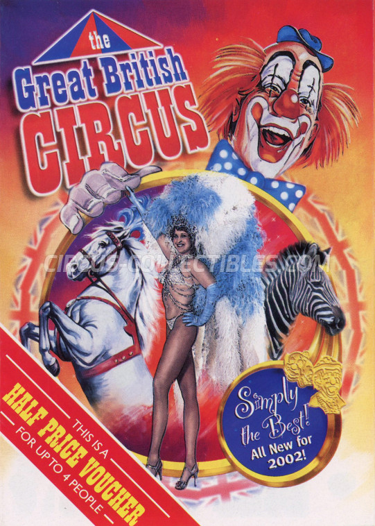 The Great British Circus Circus Ticket/Flyer -  2002