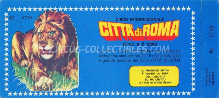Citta' di Roma Circus Ticket/Flyer -  0