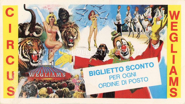 Wegliams Circus Ticket/Flyer -  0