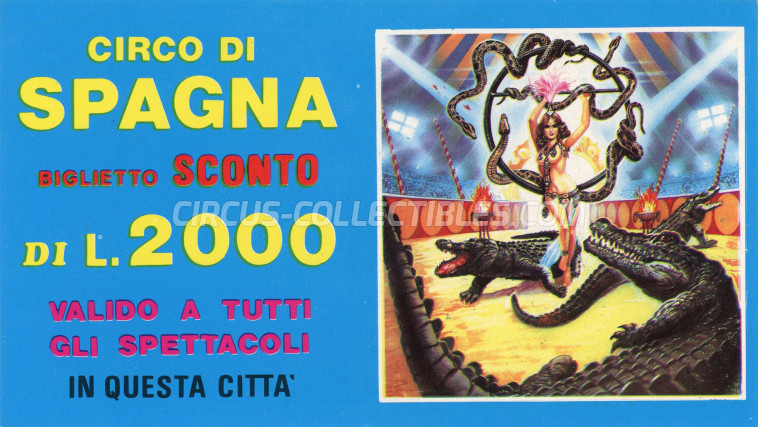 Circo di Spagna Circus Ticket/Flyer -  