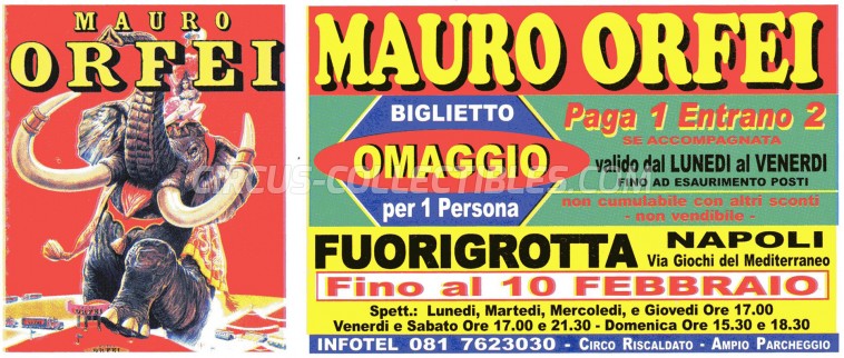 Mauro Orfei Circus Ticket/Flyer - Italy 0