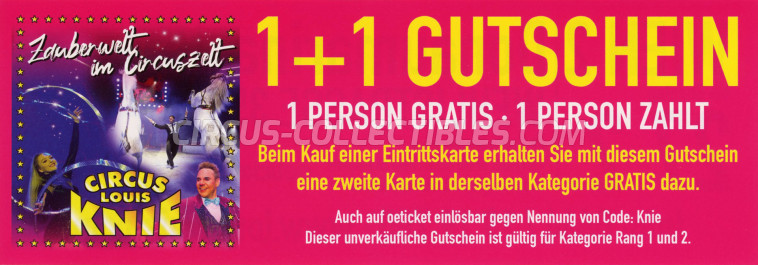 Louis Knie Circus Ticket/Flyer - Austria 2022