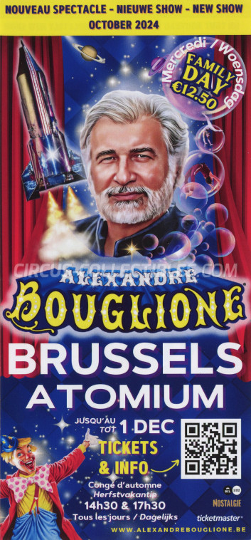 Alexandre Bouglione Circus Ticket/Flyer - Belgium 2024