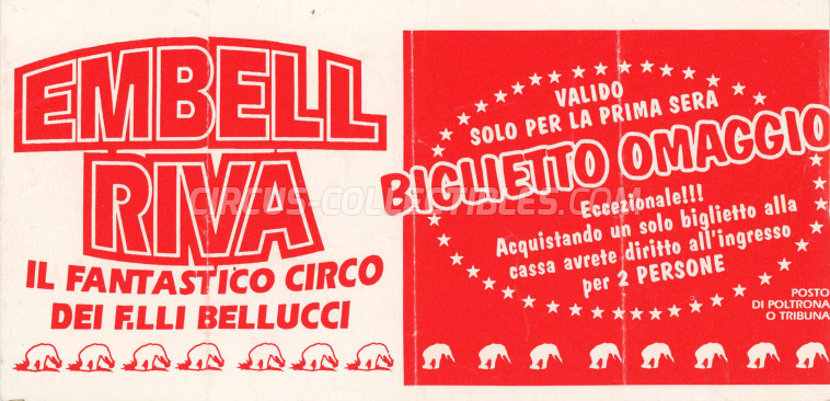 Embell Riva Circus Ticket/Flyer -  