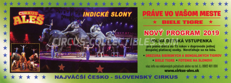 Aleš Circus Ticket/Flyer -  2019