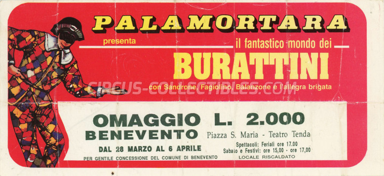 Palamortara Circus Ticket/Flyer - Italy 