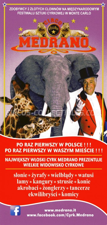 Medrano (Casartelli) Circus Ticket/Flyer - Poland 2014