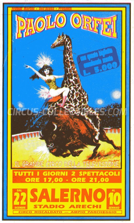 Paolo Orfei Circus Ticket/Flyer - Italy 0