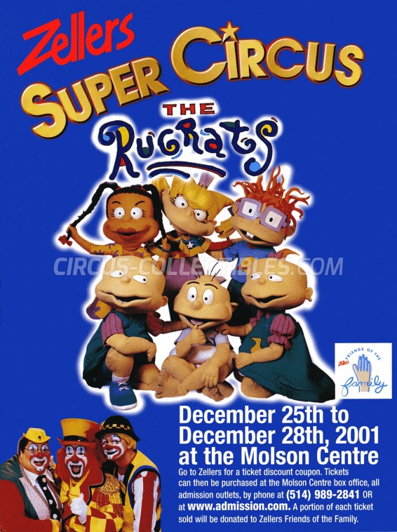Super Cirque Circus Ticket/Flyer - Canada 2001