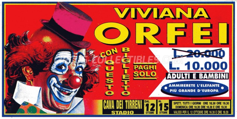 Viviana Orfei Circus Ticket/Flyer - Italy 0