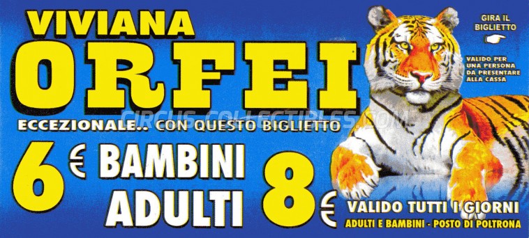 Viviana Orfei Circus Ticket/Flyer -  2012