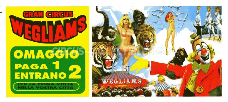 Wegliams Circus Ticket/Flyer -  0