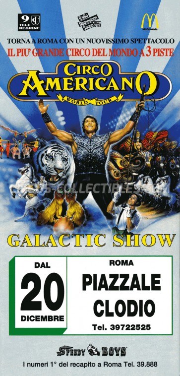 American Circus (Togni) Circus Ticket/Flyer - Italy 1997