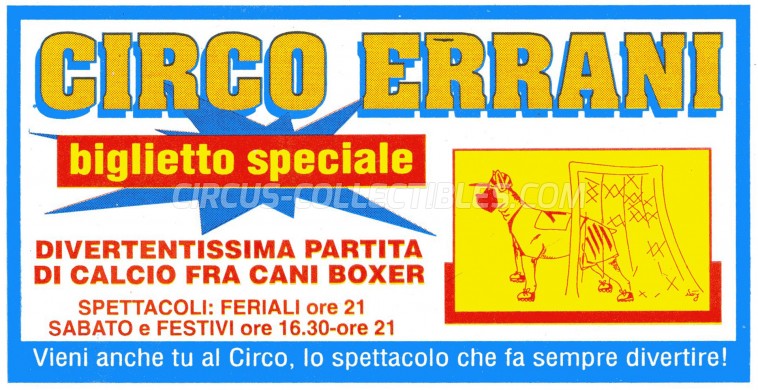 Errani Circus Ticket/Flyer -  0