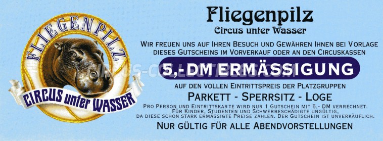 Fliegenpilz Circus Ticket/Flyer -  0