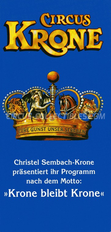 Krone Circus Ticket/Flyer -  0
