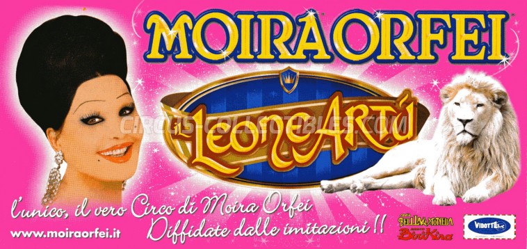 Moira Orfei Circus Ticket/Flyer -  2012