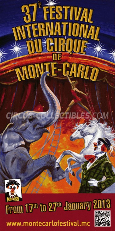 Festival International du Cirque de Monte-Carlo Circus Ticket/Flyer -  2013
