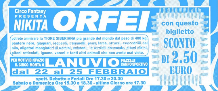 Nikita Orfei Circus Ticket/Flyer - Italy 0