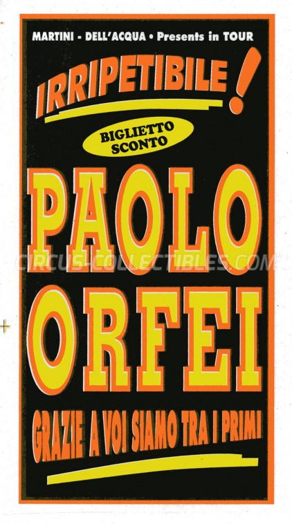 Paolo Orfei Circus Ticket/Flyer -  0