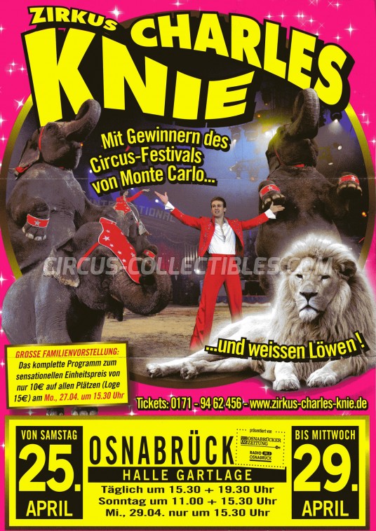 Charles Knie Circus Ticket/Flyer - Germany 2015