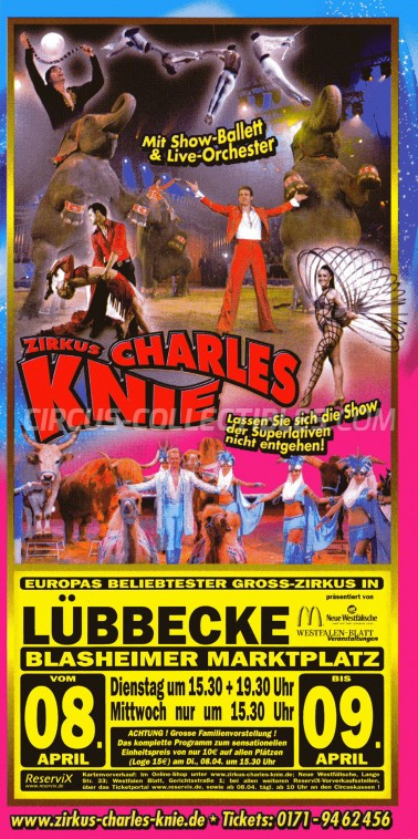 Charles Knie Circus Ticket/Flyer - Germany 0