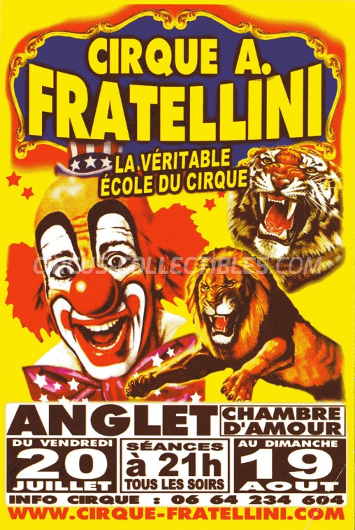 A. Fratellini Circus Ticket/Flyer - France 2012