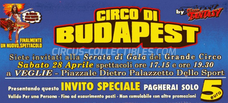 Fantasy Circus Ticket/Flyer - Italy 2012