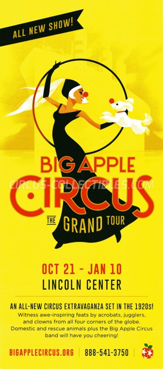 Big Apple Circus Circus Ticket/Flyer - USA 2015
