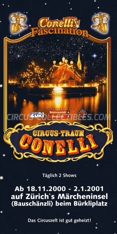 Conelli Circus Ticket/Flyer - Switzerland 2000