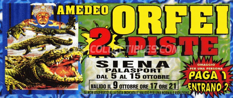 Amedeo Orfei Circus Ticket/Flyer - Italy 0