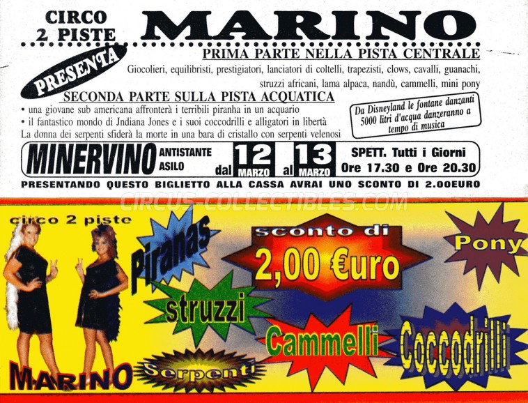 Marino Circus Ticket/Flyer - Italy 0