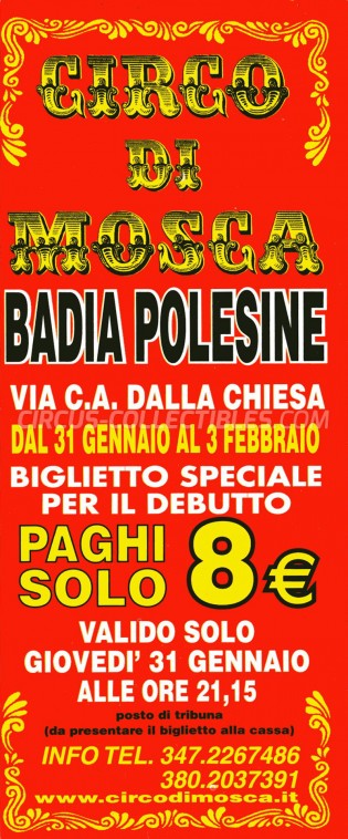 David Orfei Circus Ticket/Flyer - Italy 0