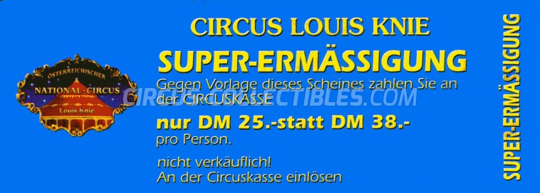 Louis Knie Circus Ticket/Flyer -  0