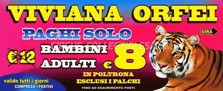 Viviana Orfei Circus Ticket/Flyer -  2012