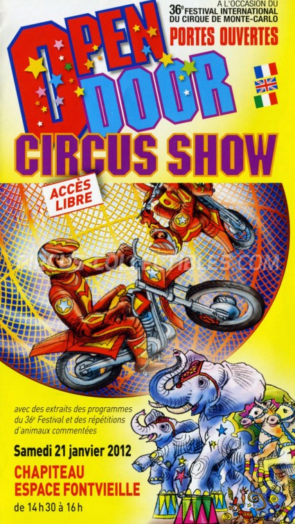 Festival International du Cirque de Monte-Carlo Circus Ticket/Flyer -  2012