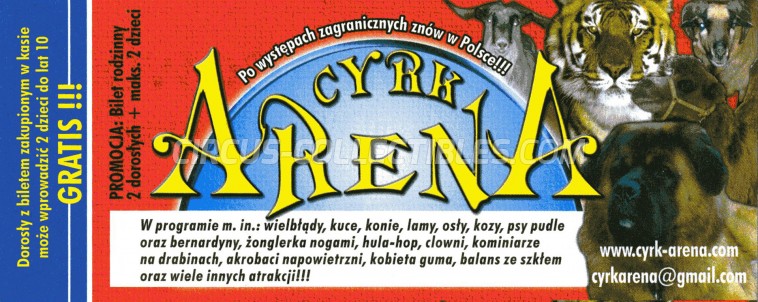 Arena (PL) Circus Ticket/Flyer -  0
