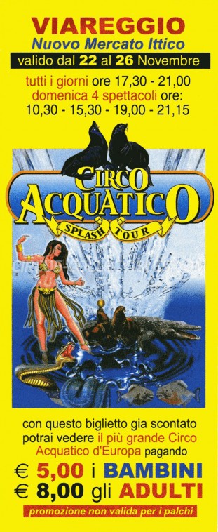 Acquatico Circus Ticket/Flyer -  0