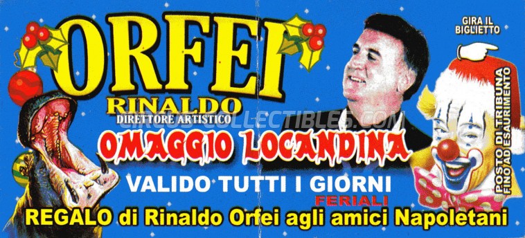 Rinaldo Orfei Circus Ticket/Flyer - Italy 0