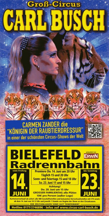 Carl Busch Circus Ticket/Flyer - Germany 2013