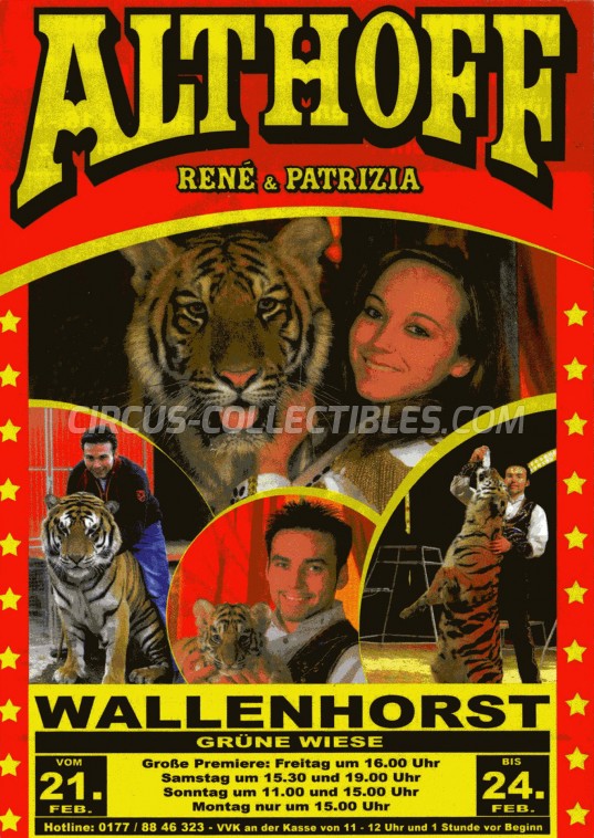 Althoff René & Patrizia Circus Ticket/Flyer - Germany 2014