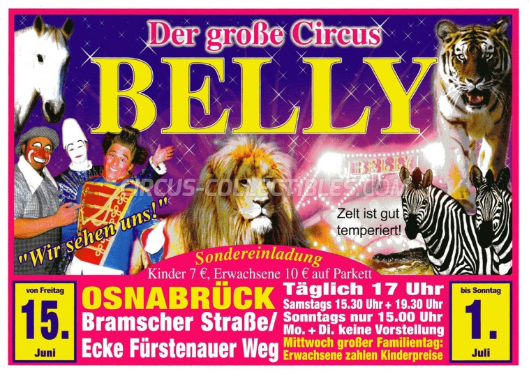 Belly Circus Ticket/Flyer - Germany 2012